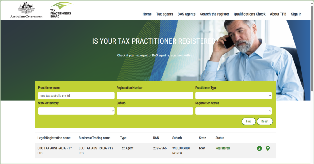 Verify a Registered Tax Agent in Australia